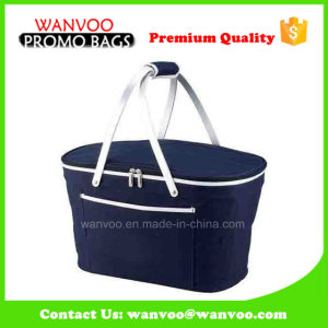 Recyclable Two Aluminium Handle Basket Tote for Picnic